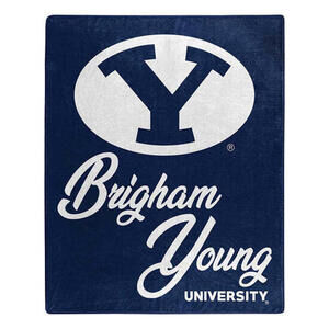BYU Cougars Signature Raschel Throw Blanket 50x60